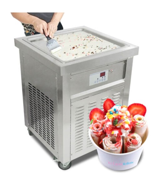 Máquina de Helado Enrollado Una Bandeja 50x50 cm