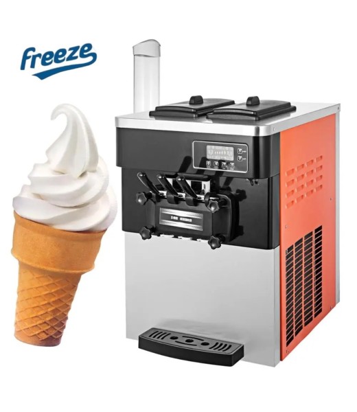 Máquina de Helado Suave de Mesa 3 Sabores Doble Compresor