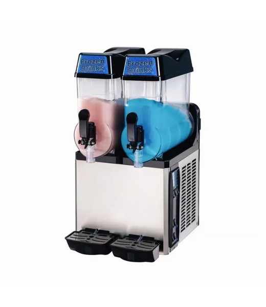 Máquina Granizadora Industrial 2 Tanques 12L con Luz LED